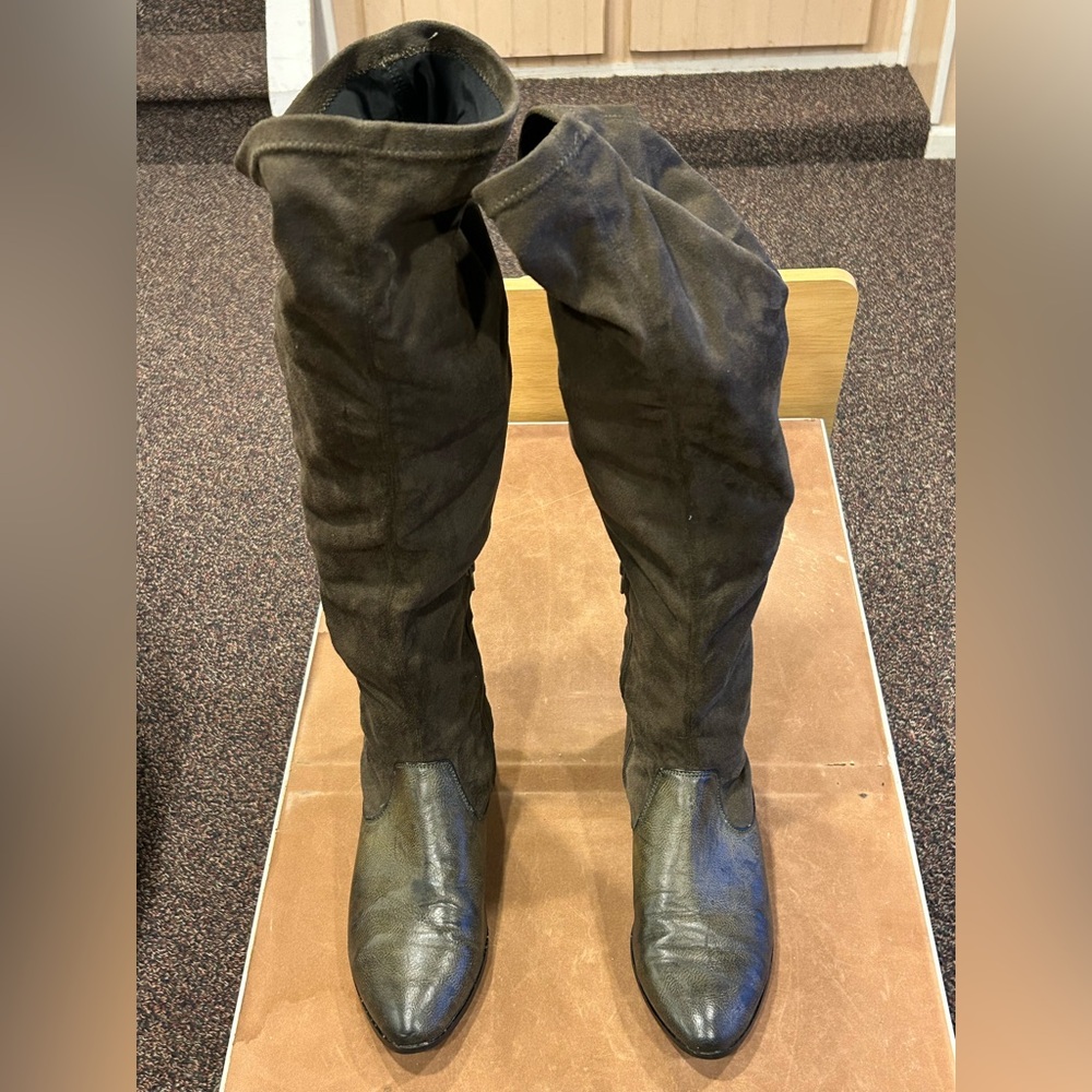 FarylRobin Over-the-Knee brown suede boots from Anthropologie size 9.5.